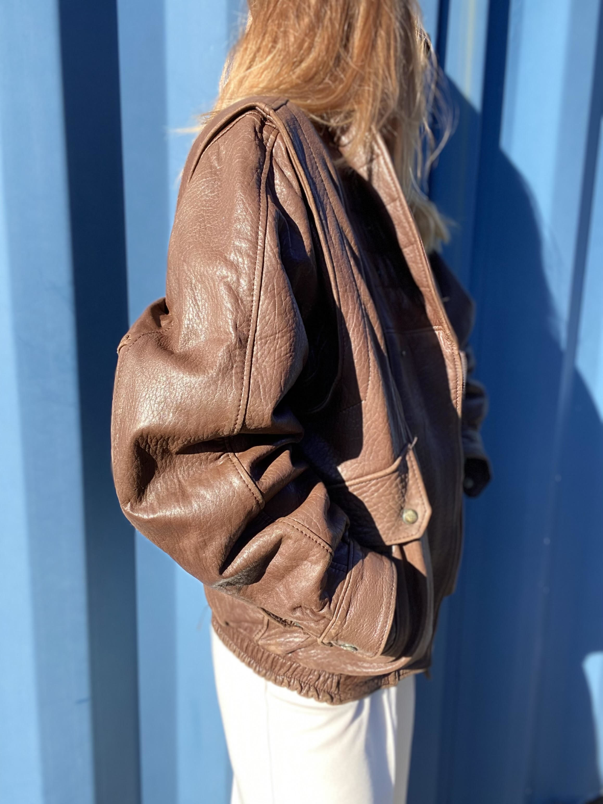 Blouson en hotsell cuir oversize