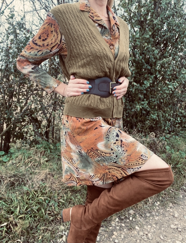 Robe imprimé végétal